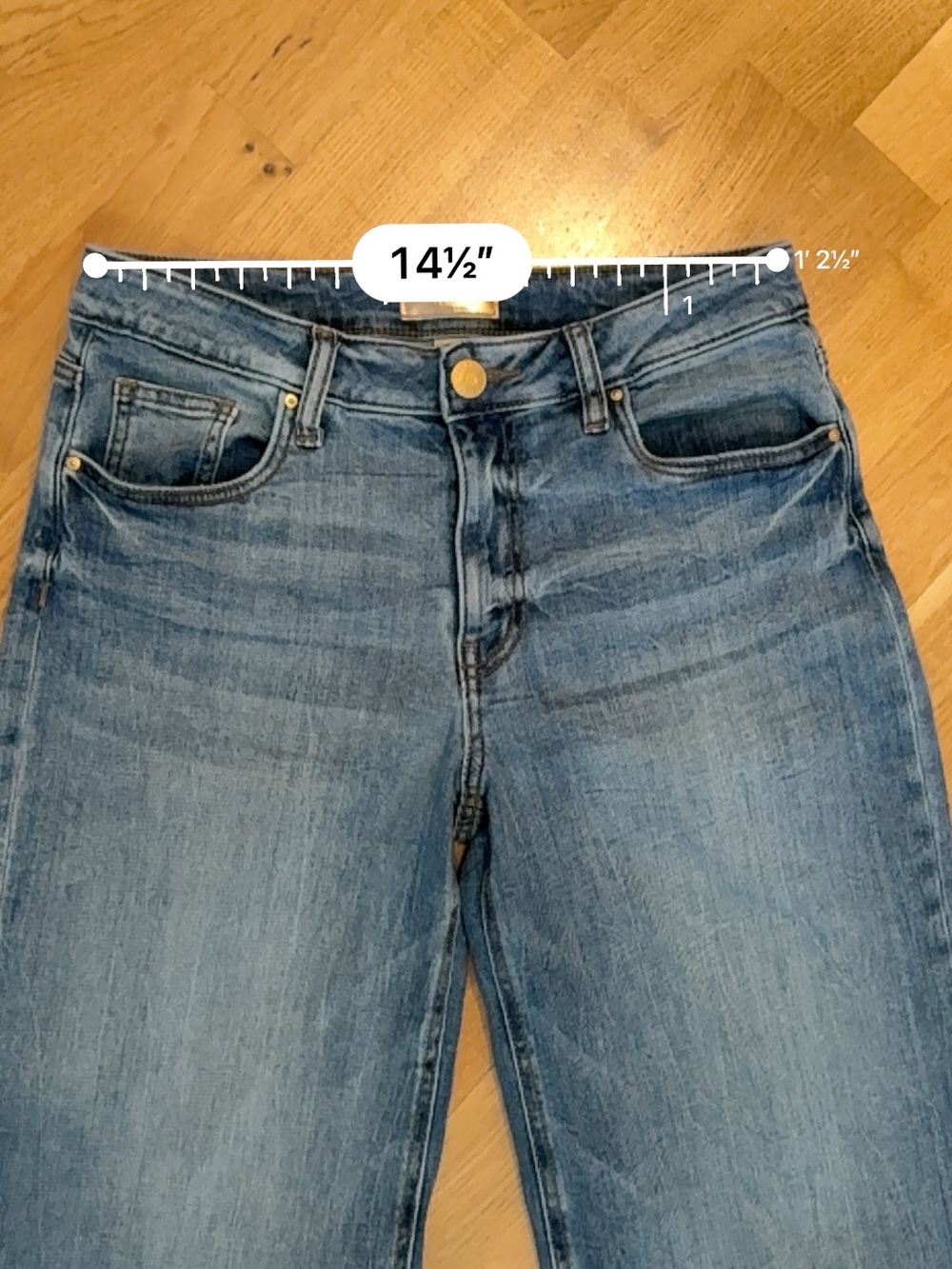 Kut from the Kloth Wide-Leg Jeans in Blue Wash - Picture 8 of 11